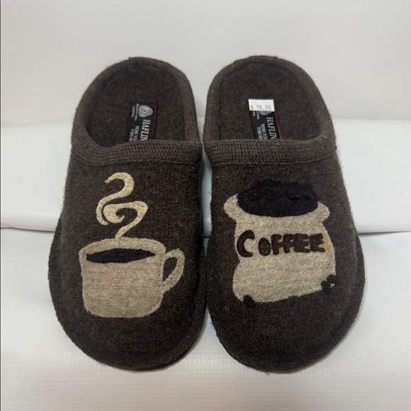 Haflinger AR Coffee Earth Wool Slippers - Picture 1 of 4
